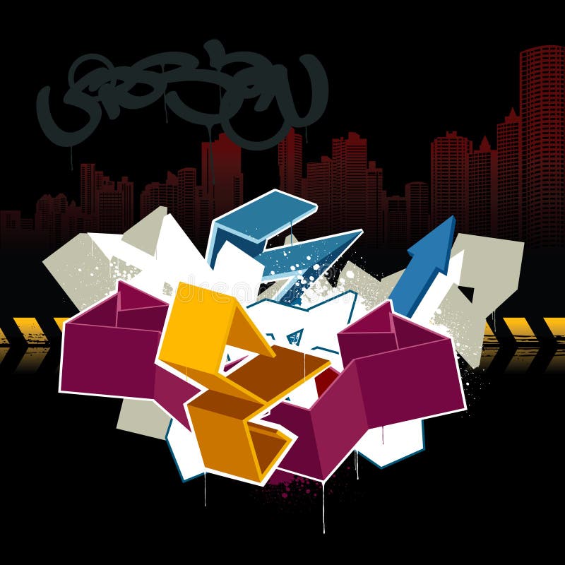 Immagine fredda dei graffiti royalty illustrazione gratis Immagine fredda dei graffiti royalty illustrazione gratis