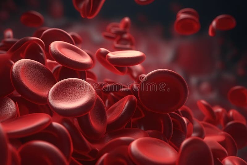 Immagine generativa del concetto di coagulazione degli eritrociti per l'anatomia vascolare cenni sulla microbiologia nella salute royalty illustrazione gratis