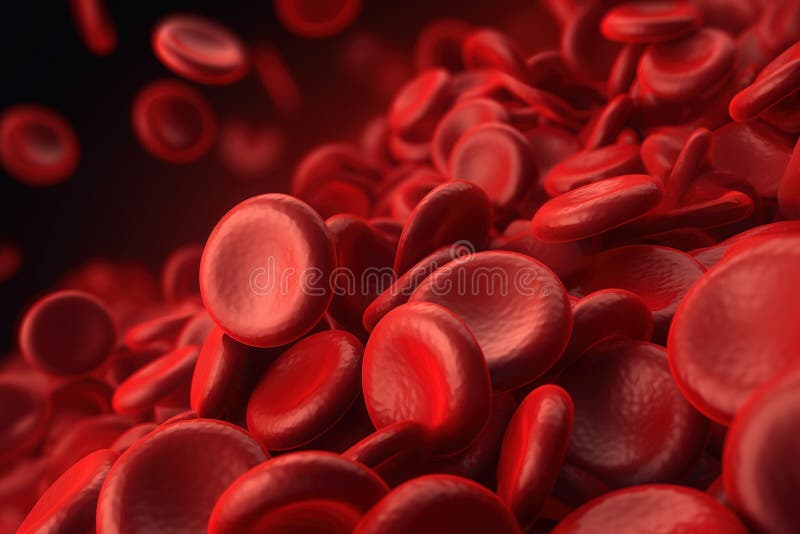 Immagine generativa del concetto di formazione di coaguli di sangue per l'ottimizzazione del flusso sanguigno biologia di microsco illustrazione vettoriale