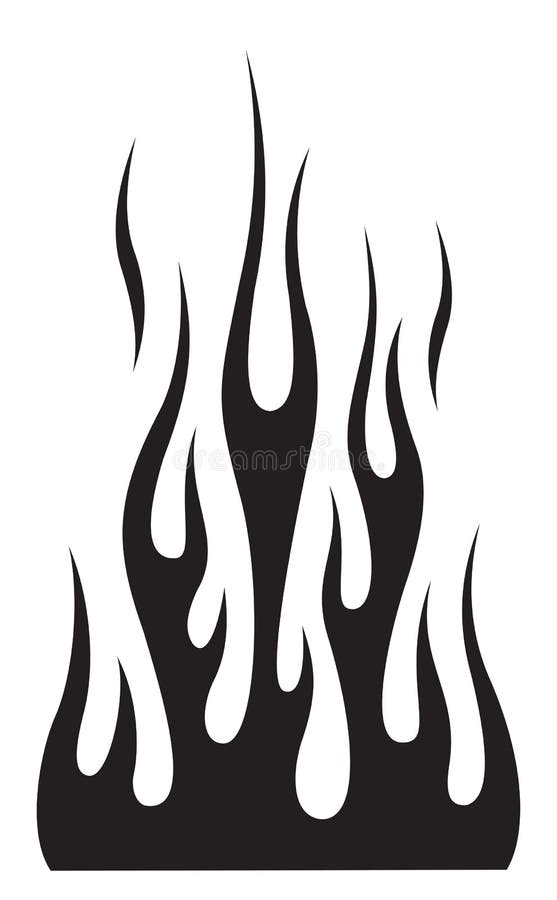 Hot rod fire flame silhouette blaze graphic for car hoods and roofs. Ideal for decal, sticker, stencil and tattoo design too. Hot rod fire flame silhouette blaze graphic for car hoods and roofs. Ideal for decal, sticker, stencil and tattoo design too