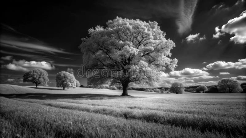 Immagine iper-realistica dei campi di scarico generati illustrazione di stock