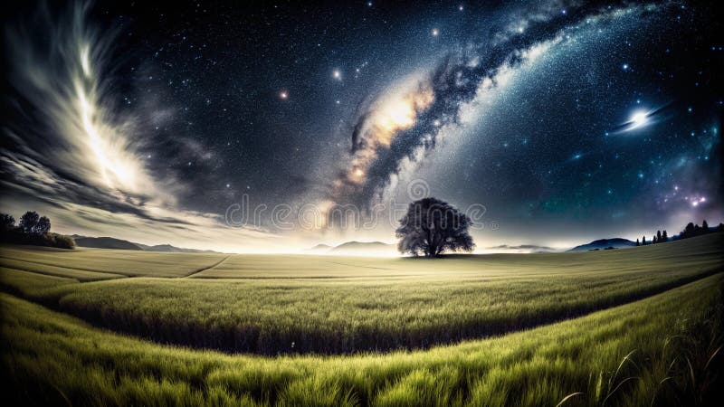 Immagine iper-realistica dei campi di scarico generati illustrazione di stock