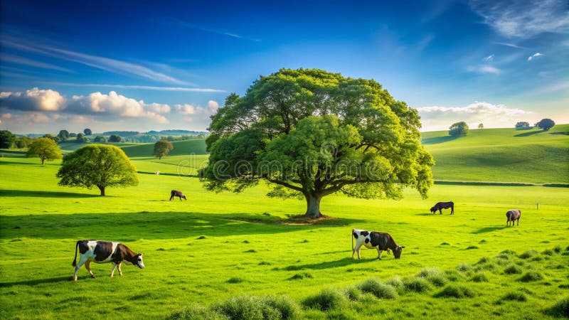 Immagine iper-realistica dei campi di scarico generati illustrazione vettoriale