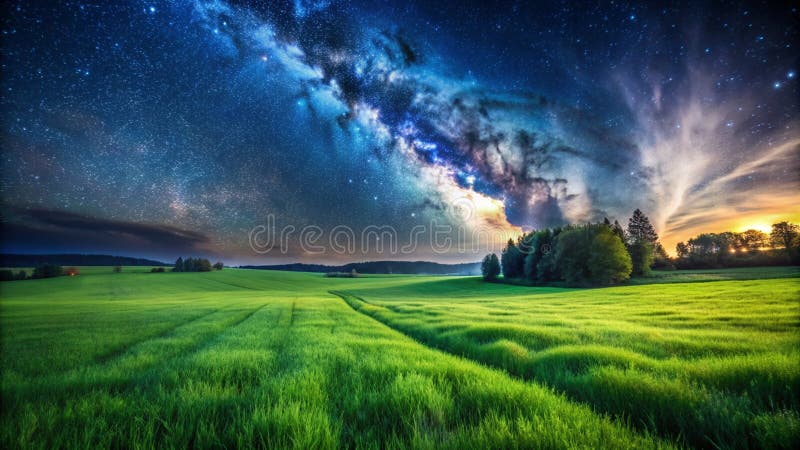 Immagine iper-realistica dei campi di scarico generati illustrazione vettoriale