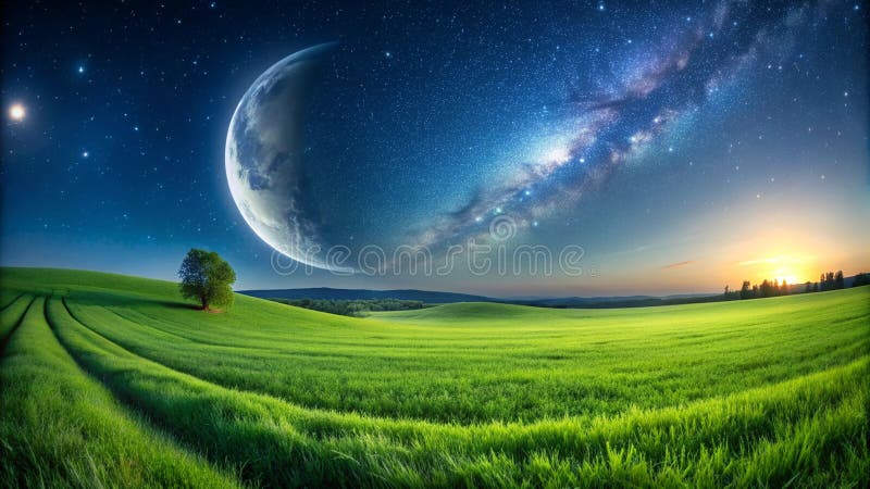 Immagine iper-realistica dei campi di scarico generati royalty illustrazione gratis