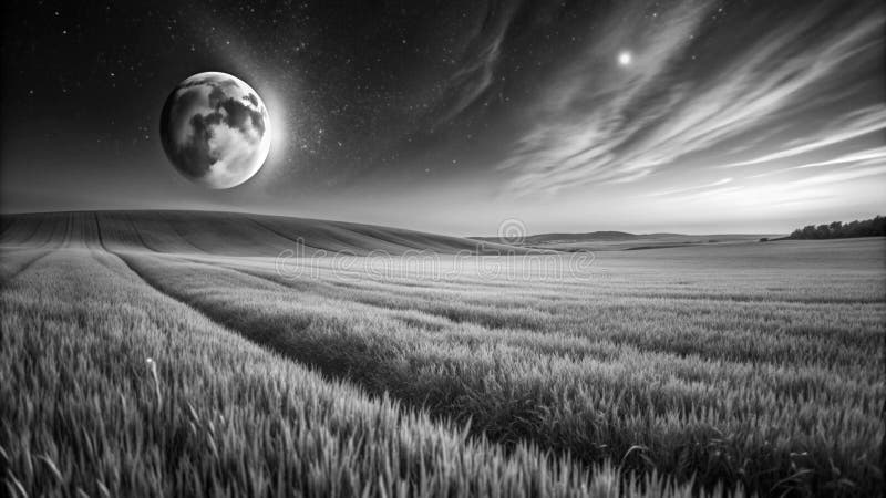 Immagine iper-realistica dei campi di scarico generati illustrazione di stock