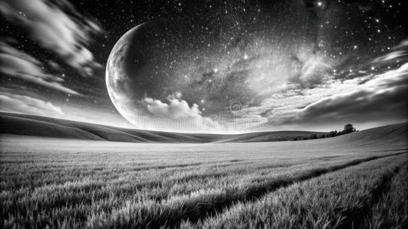 Immagine iper-realistica dei campi di scarico generati illustrazione vettoriale