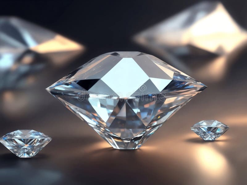 Immagine a messa a fuoco morbida di bellissimi diamanti illustrazione di aria generativa royalty illustrazione gratis
