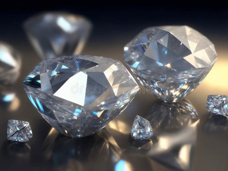 Immagine a messa a fuoco morbida di bellissimi diamanti illustrazione di aria generativa royalty illustrazione gratis