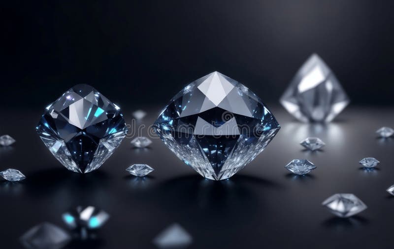 Immagine a messa a fuoco morbida di bellissimi diamanti illustrazione di aria generativa royalty illustrazione gratis