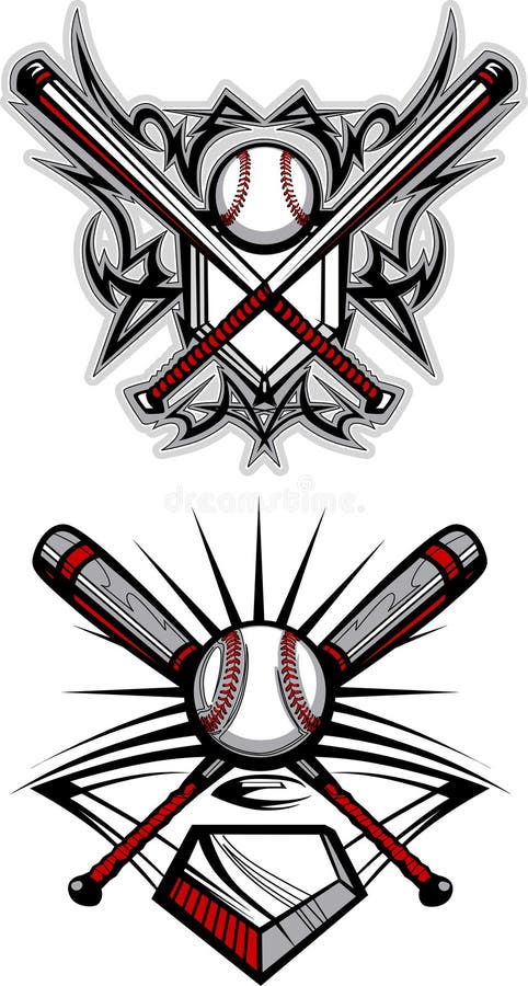 Immagine tribale di vettore softball/di baseball illustrazione di stock Immagine tribale di vettore softball/di baseball illustrazione di stock