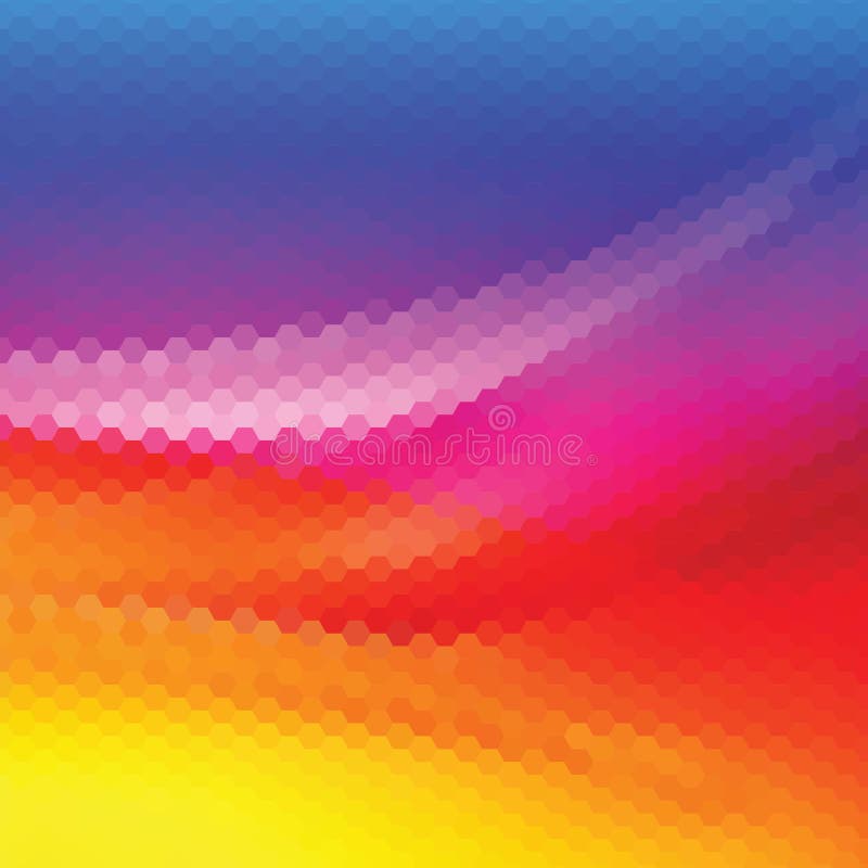 Immagine variopinta di esagono di colore Priorit? bassa astratta di vettore royalty illustrazione gratis