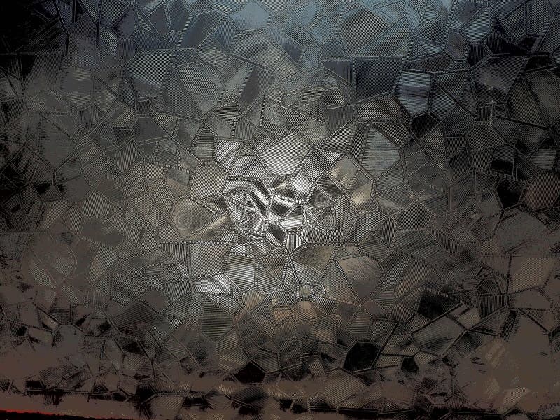 Immagine in vetro ondulata in bianco e nero in bianco e nero. pattern astratto su una finestra o una superficie di vetro. riflessi royalty illustrazione gratis
