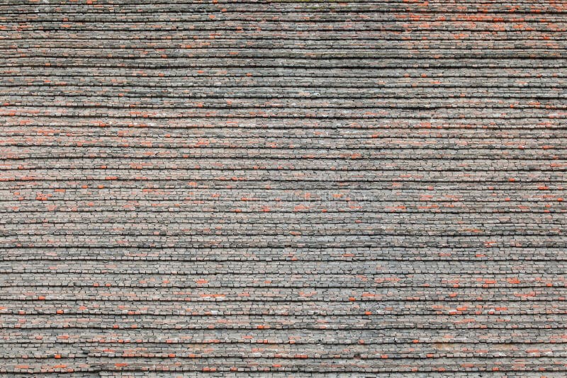 Immense wall made of hundreds of thousands of bricks of an ancie royalty free stock image
