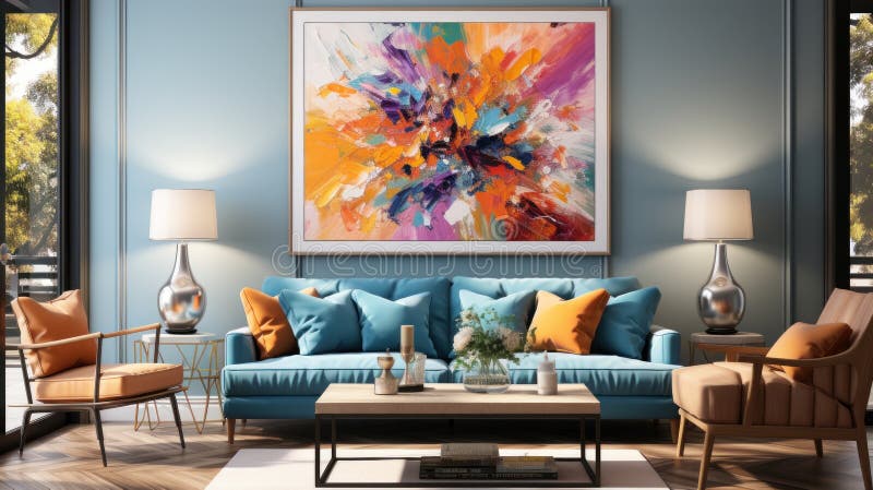 Immergersi nel affascinante mondo dell'arte astratta con una vista di chiusura di un quadro testurizzato. testimoniare i ricchi st royalty illustrazione gratis
