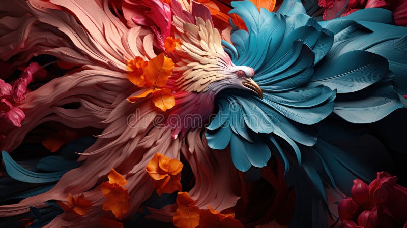 Immergersi in un caleidoscopio di colori con uno sfondo colorato astratto in cui le sfumature vibranti ballano e si intrecciano illustrazione di stock