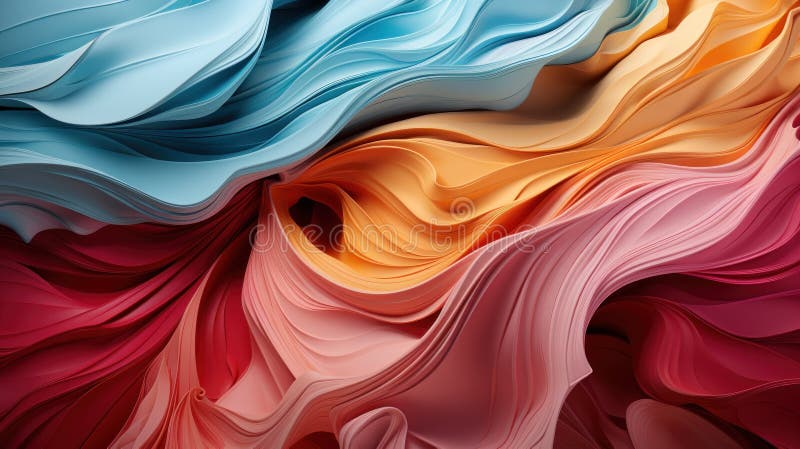 Immergersi in un caleidoscopio di colori con uno sfondo colorato astratto in cui le sfumature vibranti ballano e si intrecciano illustrazione vettoriale