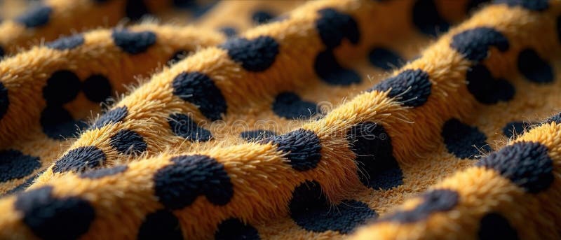 A Stunning Leopard Print Textile Texture Deep Mood Vibrant Lighting for Sophisticated Home Decor or Fashion Design stock illustration