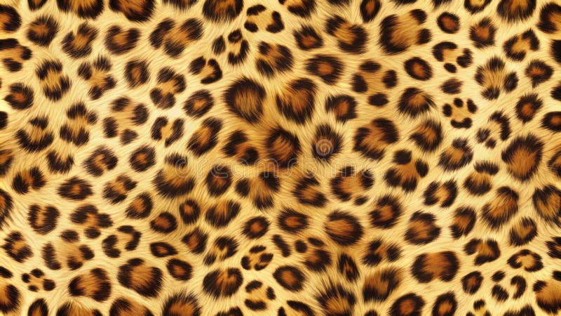 Realistic Leopard Print Seamless Pattern Natural Fur Texture for Design Textiles and Wallpaper stock illustration