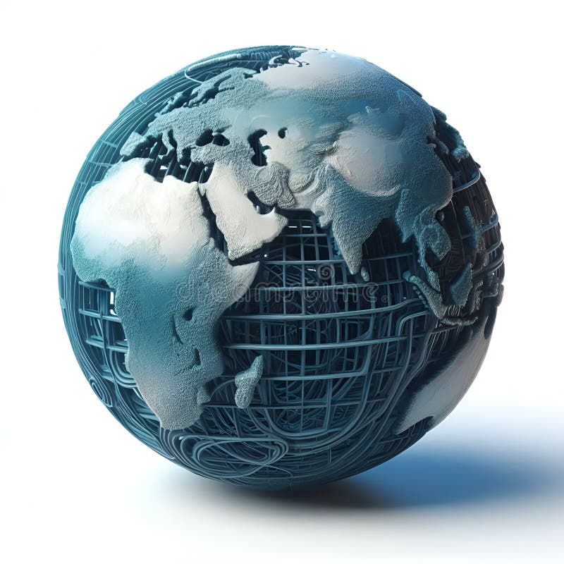 Advanced Hi-Tech Globe: the World at Your Fingertips, Generative AI 