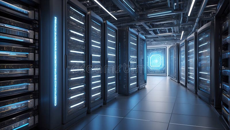 QuantumQuotient Data Symphony: Harmonizing the Future of Technological Marvels. AI generate vector illustration