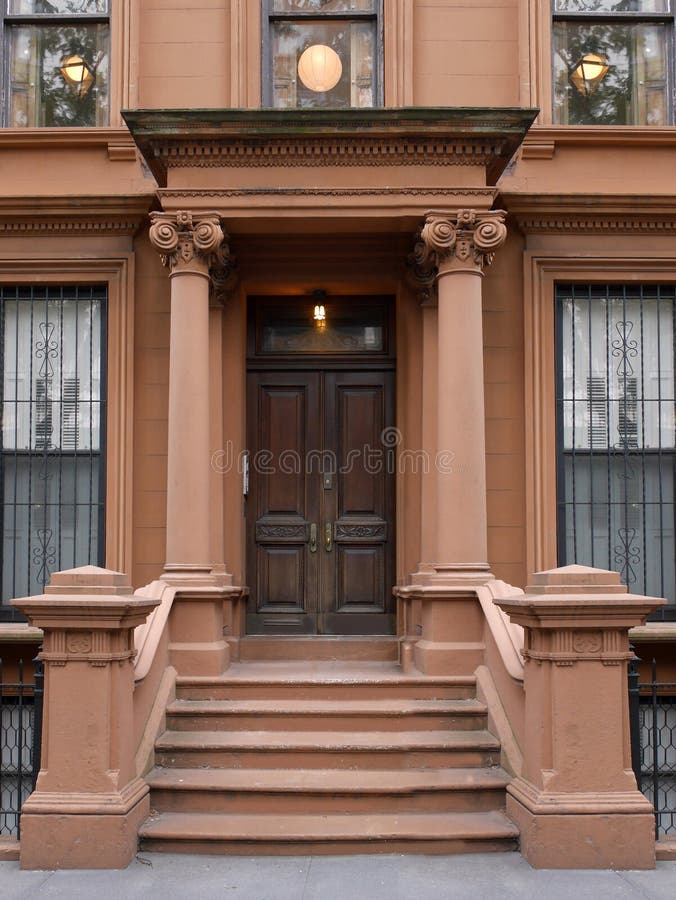 Immeuble de style de maison de grès de New York images stock Immeuble de style de maison de grès de New York images stock