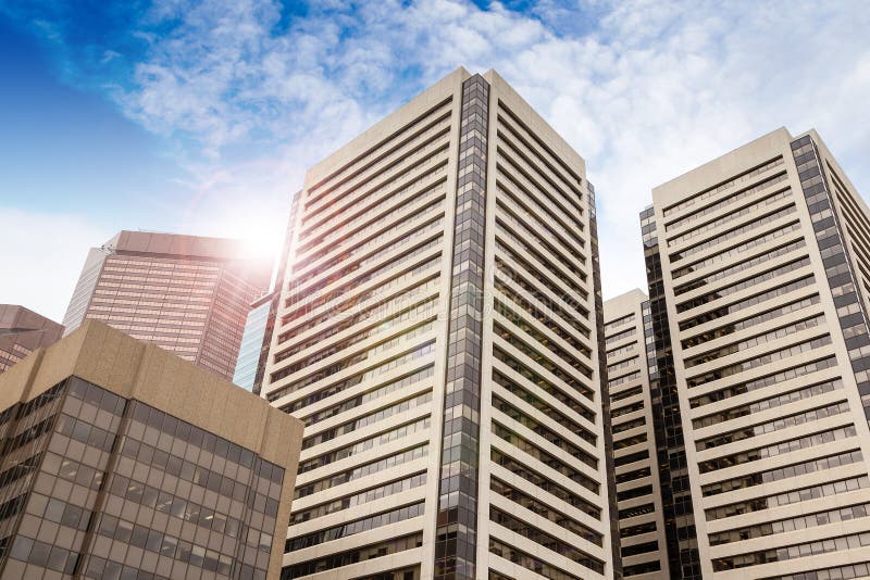 Immeubles de bureaux du centre à Calgary, Alberta image stock Immeubles de bureaux du centre à Calgary, Alberta image stock