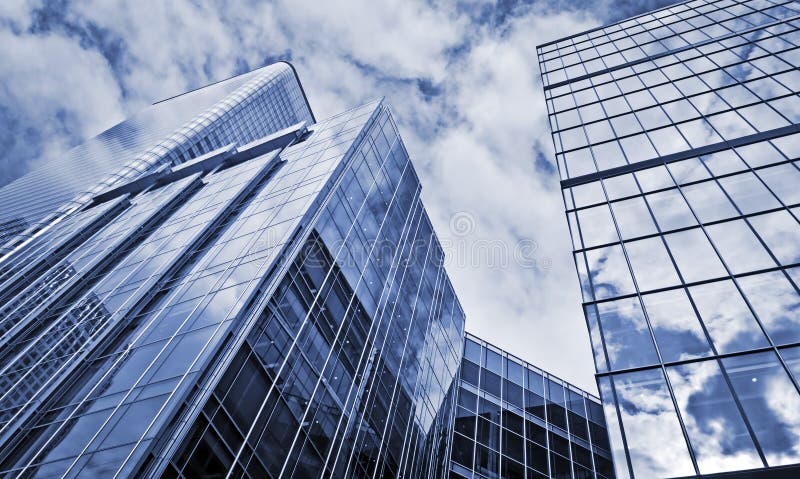 Modern Office Buildings in Canar Wharf, London. Modern Office Buildings in Canar Wharf, London