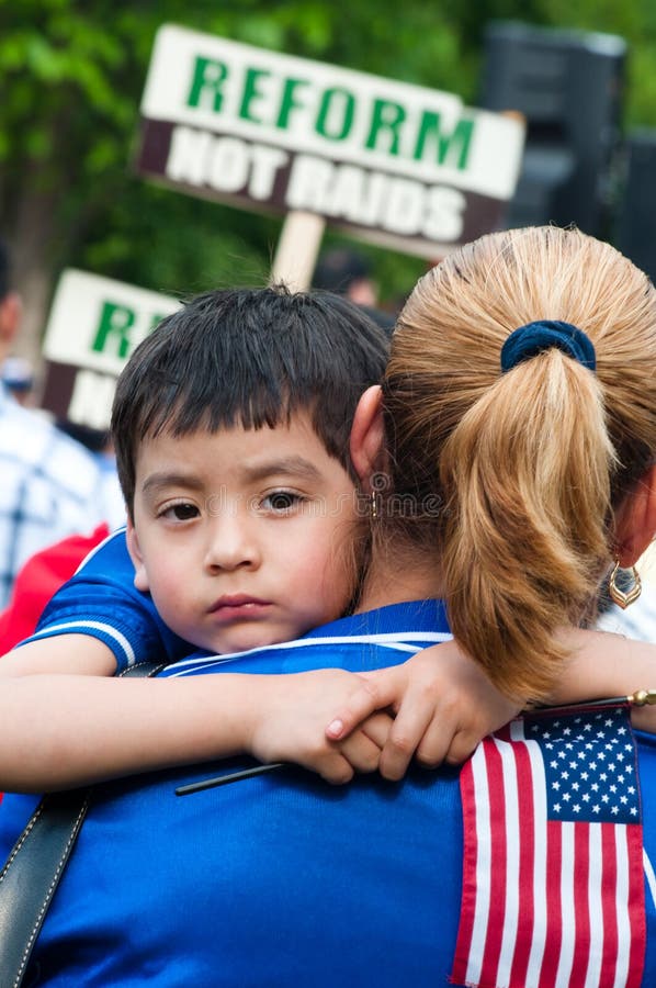 Immigrant Families on the March Editorial Stock Photo Image of people