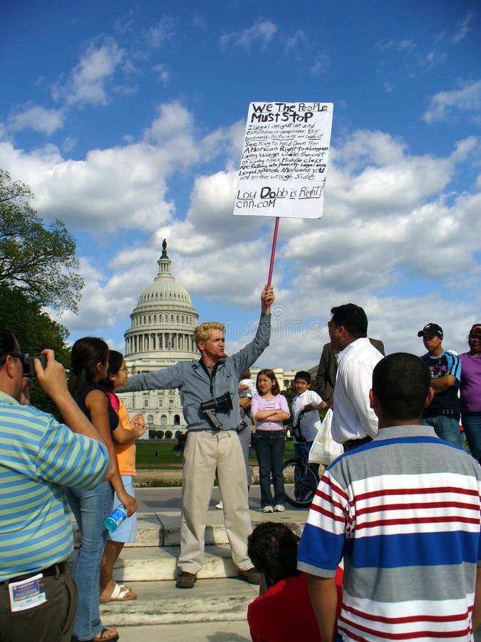 Immigration Opposition Protester