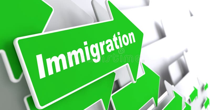 Immigration. Social Background. vector illustration