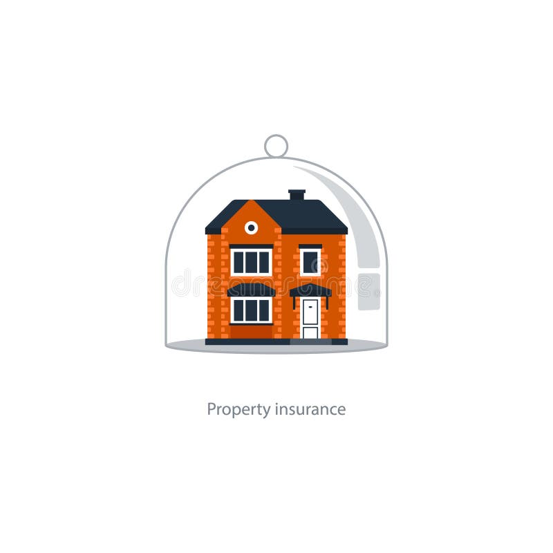 Immobilienabdeckungsikone, Schutzsystem, Sicherheit, Hausversicherung stock abbildung Immobilienabdeckungsikone, Schutzsystem, Sicherheit, Hausversicherung stock abbildung