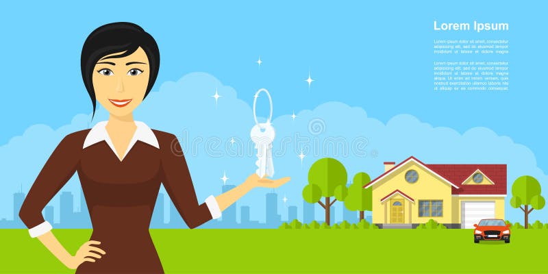 Immobilienagentur stock abbildung Immobilienagentur stock abbildung