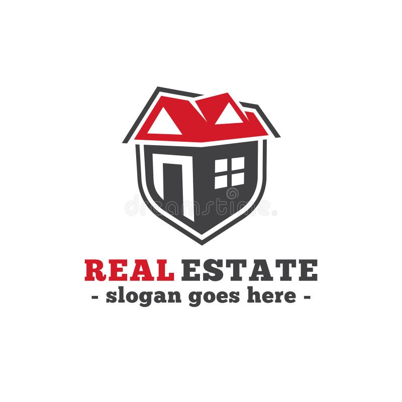 Immobilienentwurfsschablone Hauslogodesign Vektor und Illustration vektor abbildung Immobilienentwurfsschablone Hauslogodesign Vektor und Illustration vektor abbildung