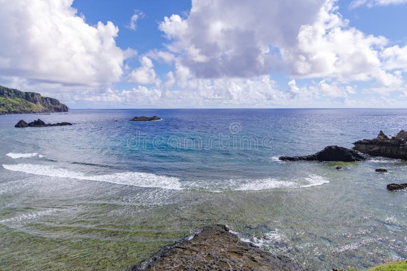 Imnajbu gammal sjö- grund Alapad, Batan ö, Batanes fotografering för bildbyråer Imnajbu gammal sjö- grund Alapad, Batan ö, Batanes fotografering för bildbyråer
