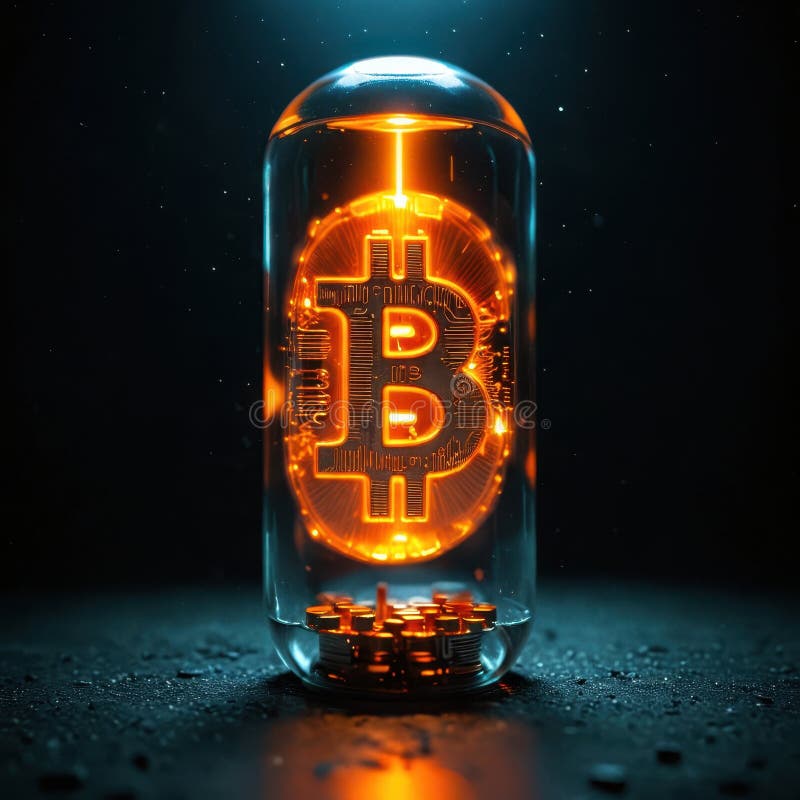 Impactul pilulei bitcoin asupra sistemelor financiare moderne royalty free illustration