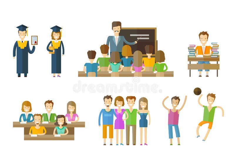People set color icons on white background. vector illustration. People set color icons on white background. vector illustration