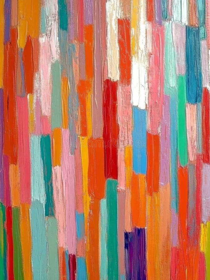 Impasto Malowanie pogrubionych, kolorowych, nierównych pasków royalty ilustracja