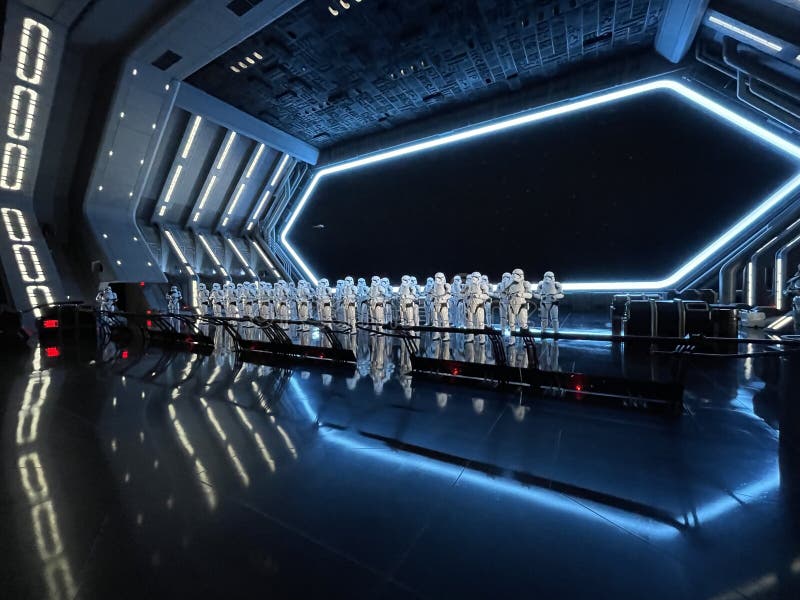 Imperial Storm Troopers inside Galaxy`s Edge, Star Wars, Disney World
