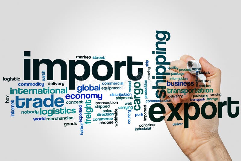 Import export word cloud
