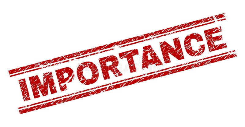 Grunge Textured IMPORTANCE Stamp Seal stock illustration