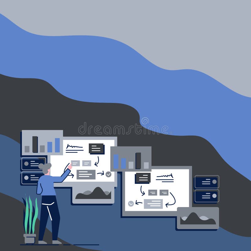 Important Message Presented on Board with Charts and Arrows Around