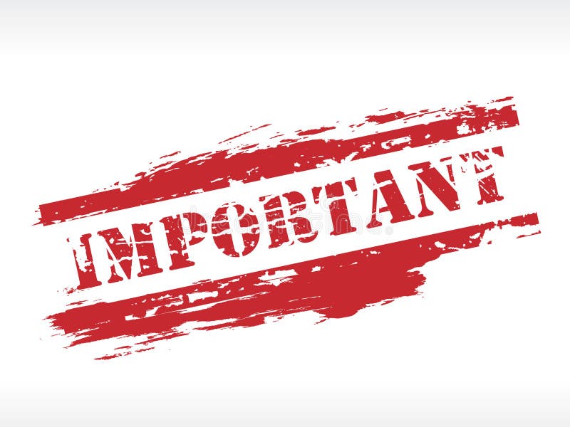 Important rubber stamp royalty free illustration