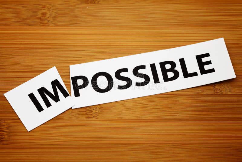 Impossible change to possible royalty free stock photo
