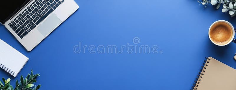 Impostazione area di lavoro minimalista illustrazione di stock