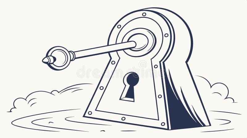 Impostazione chiave opportunità keyhole e concetto di accesso Concetto vettore Generative AI royalty illustrazione gratis