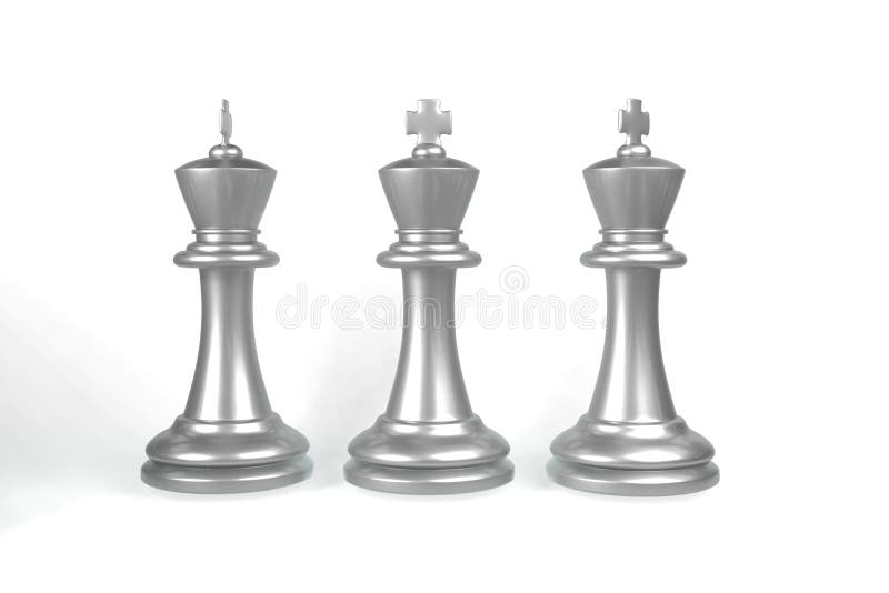 Set of chess checkmate concept .3D rendering illustration of silver metallic chess figures with major and minor pieces isolated on white background . High resolution 3D render image. Set of chess checkmate concept .3D rendering illustration of silver metallic chess figures with major and minor pieces isolated on white background . High resolution 3D render image
