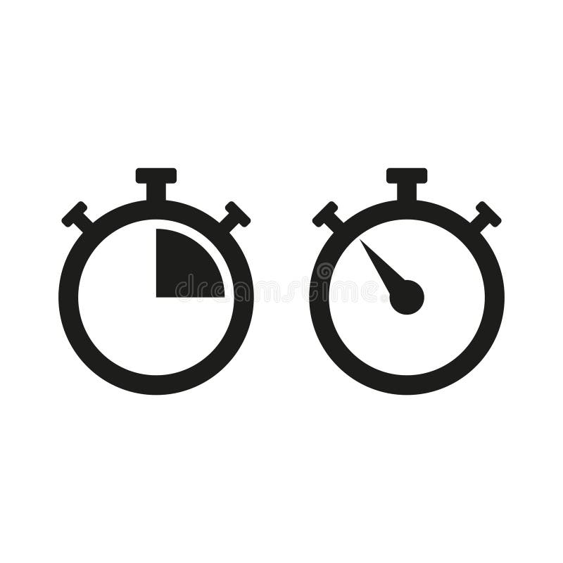 Impostazione icona orologio. Simboli di conto corrente. Proiezioni circolari nere. Moderna illustrazione vettoriale. illustrazione di stock