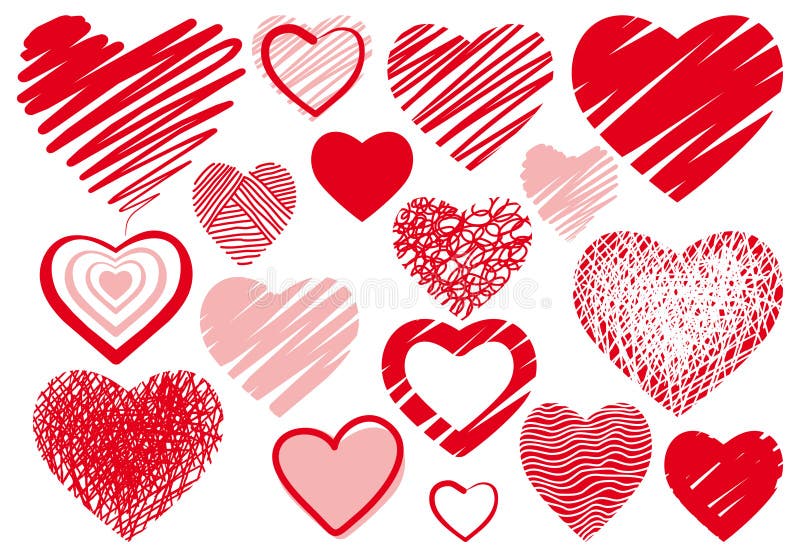 Imposti il cuore delle illustrazioni illustrazione vettoriale Imposti il cuore delle illustrazioni illustrazione vettoriale