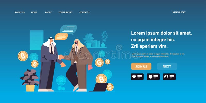 Imprenditori che si stringono la mano con partner commerciali che discutono durante un incontro di partnership con handshake illustrazione vettoriale